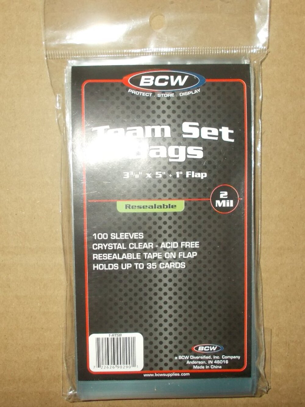 BCW NEW RESEALABLE Team Bags Pack Of 100